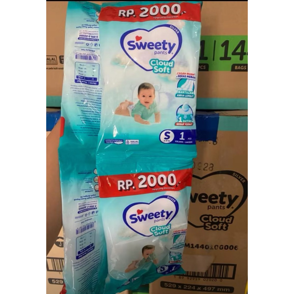 Sweety Cloud Soft S1 Renceng 1karton 144pc
