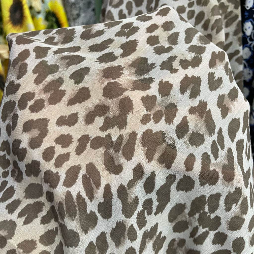 kain sifon sutra motif leopard premium - kain sifon ceruti - kain zara ceruty macan - kain ceruty st