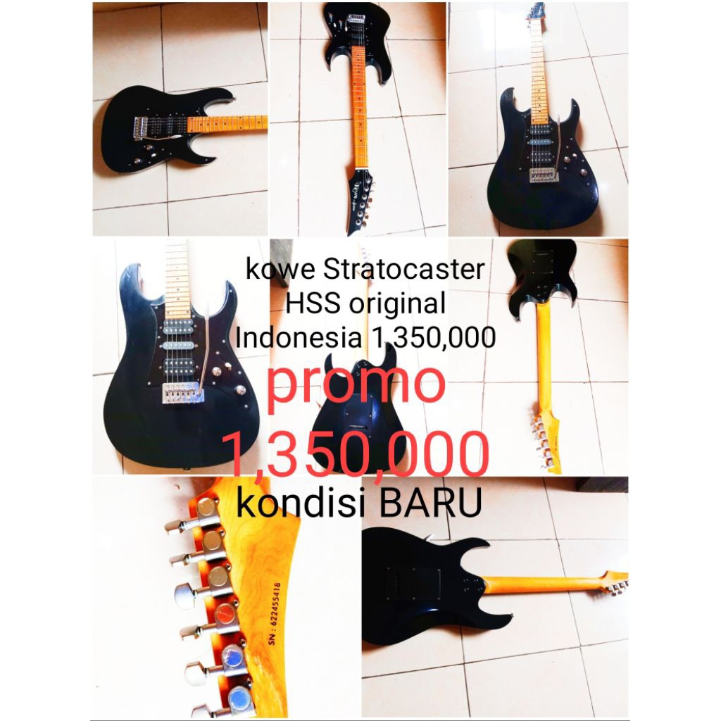 gitar listrik Stratocaster kowe oryginal Indonesia