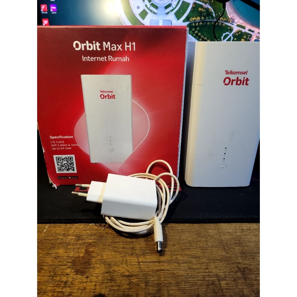 Telkomsel Orbit Max H1 B628 Modem WiFi LTE 4G CAT12 High Speed + antena outdor log periodik 50cm