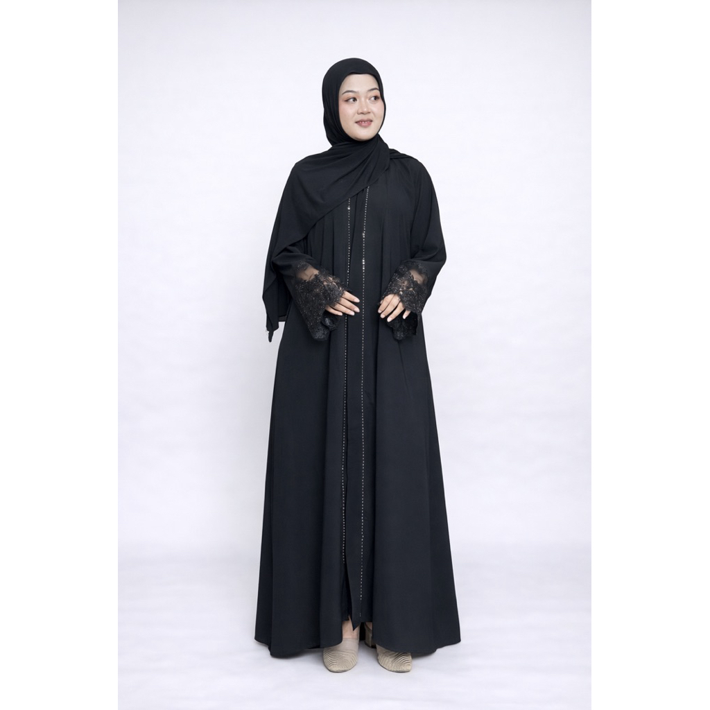 ARUYA - Abaya Lace Outwear  Muslimah || Abaya turkey brokat Premium