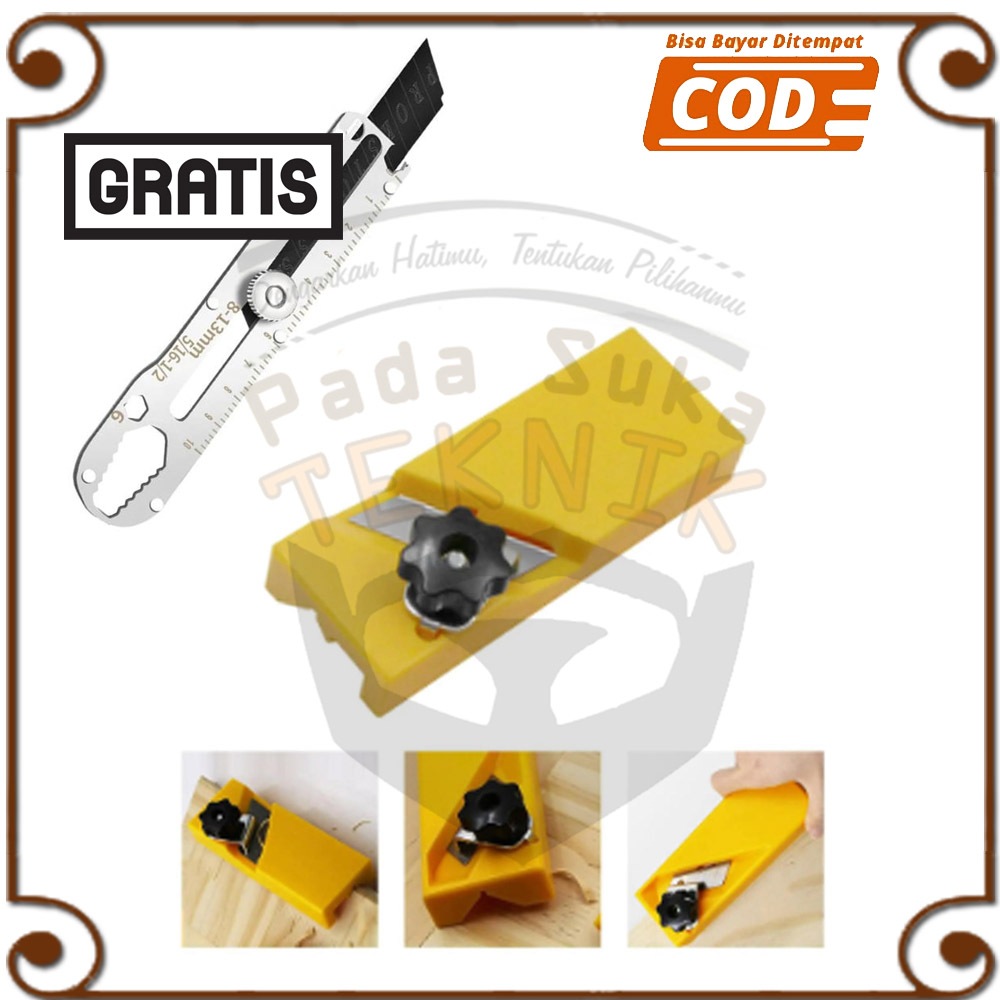 Bonus 1Pcs Kater SK5 + Alat Serut Potong Perapi Pinggiran Tepi Siku Sudut Plafon Gipsum Takosit HPL
