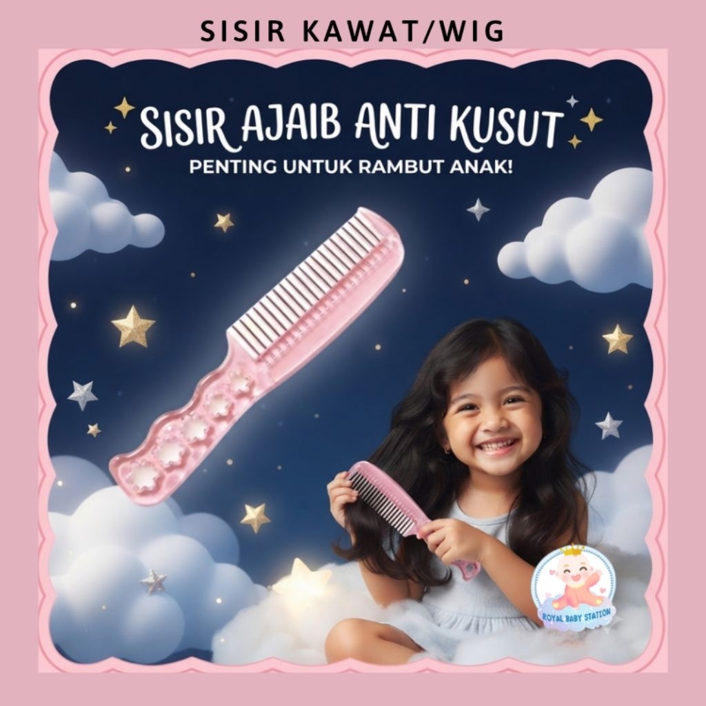 Sisir Wig Boneka Reborn Doll Lembut Fleksibel