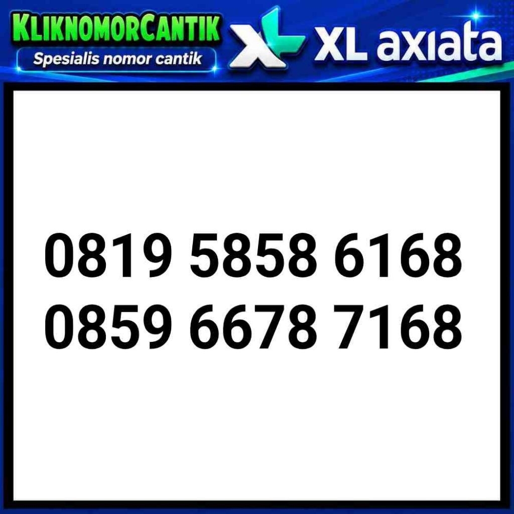 nomor cantik XL 168 kartu perdana XL 4G&5G A4
