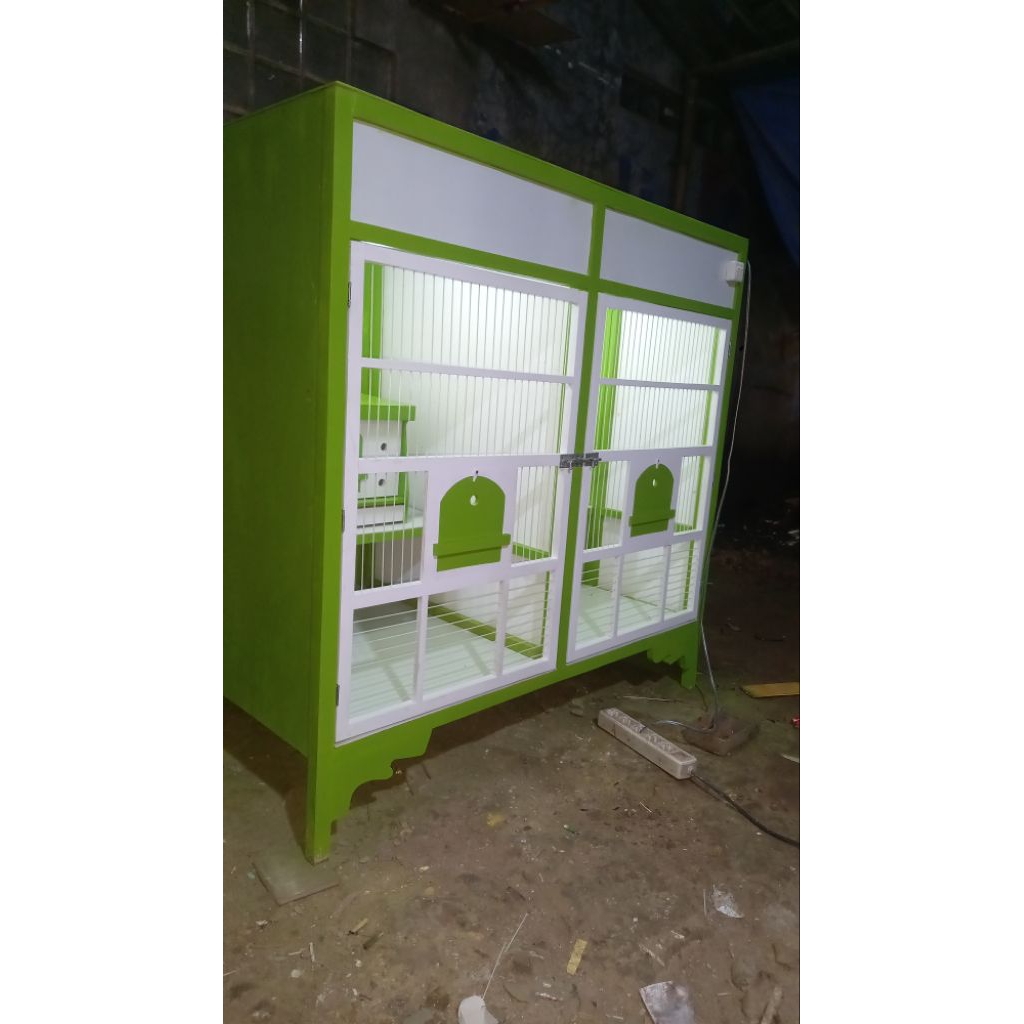 kandang semi wartel model lipat 2p. kandang plus lampu tanpa gupon