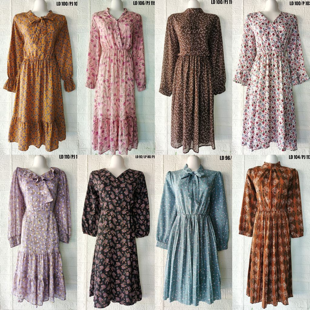 DRESS WANITA /DRESS VINTAGE /DRESS KOREA