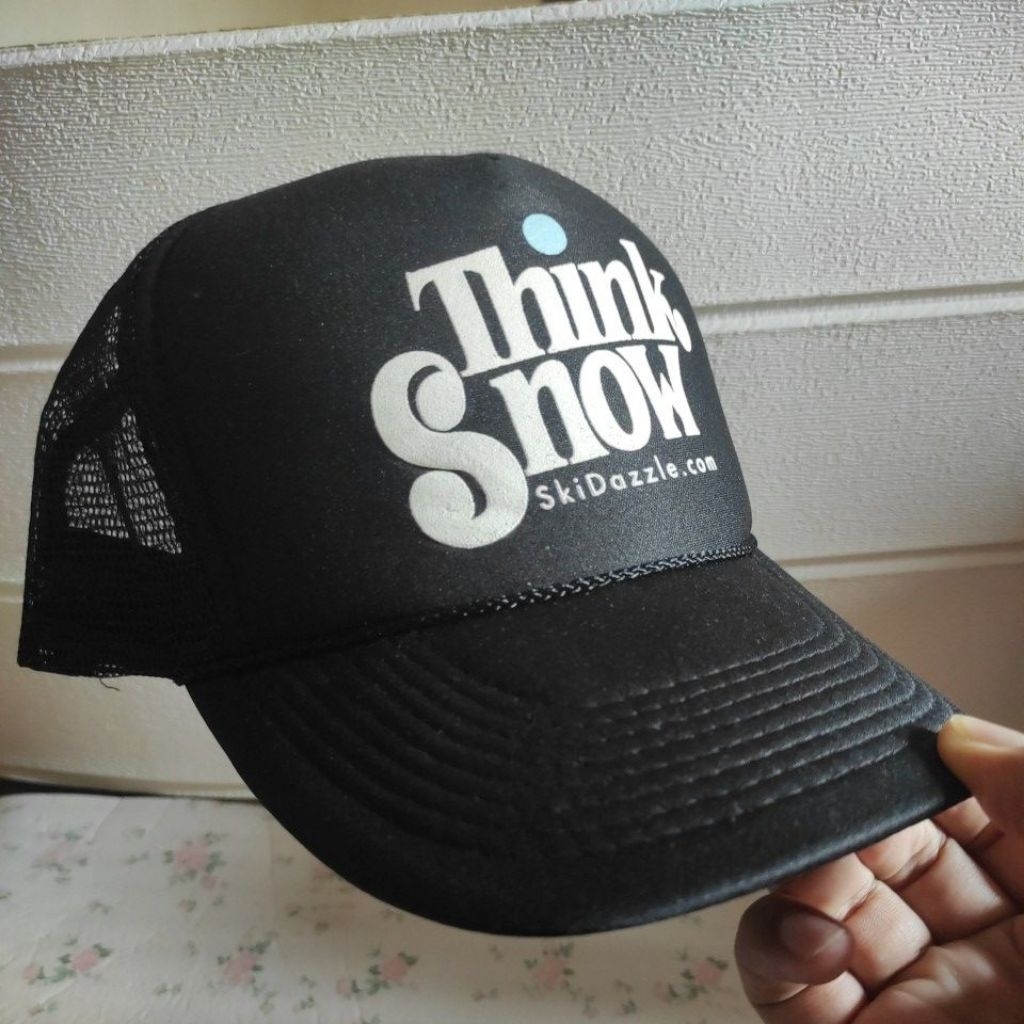 Topi Trucker Ropehat Hitam Think Snow SkiDazzle Nissin Cap