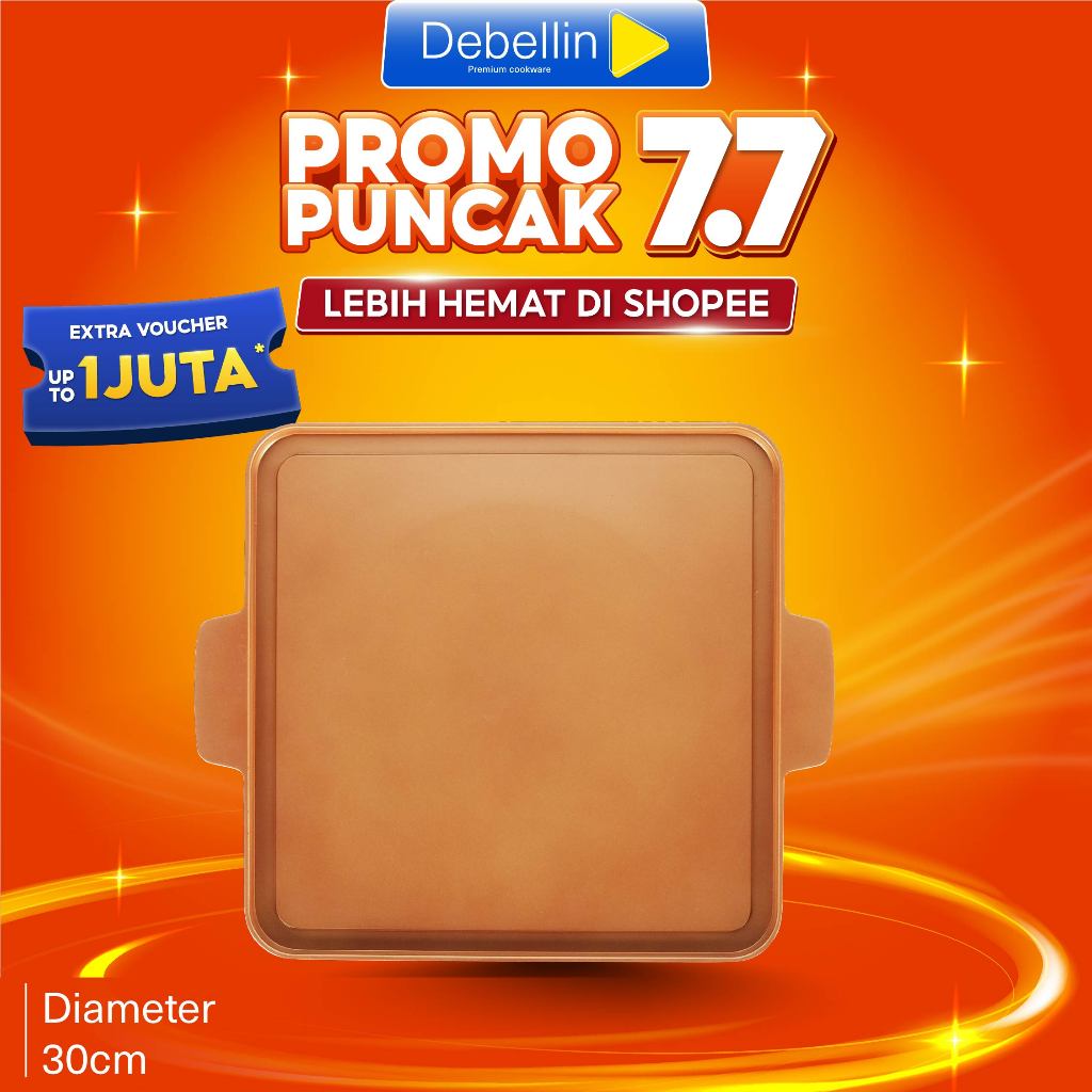 Debellin Copper Grill Flat Series Anti Lengket Atau Pemanggang BBQ