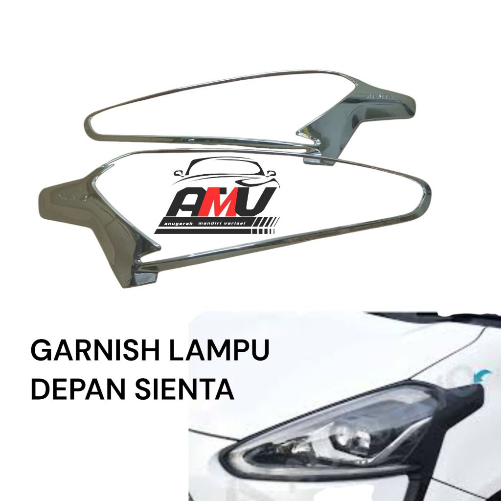 GARNISH LAMPU DEPAN SIENTA CHROME