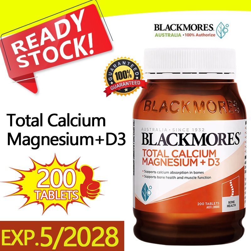 Blackmores Total Calcium Magnesium + D3 200 Kapsul | Suplemen Kalsium Australia, Tingkatkan Absorpsi