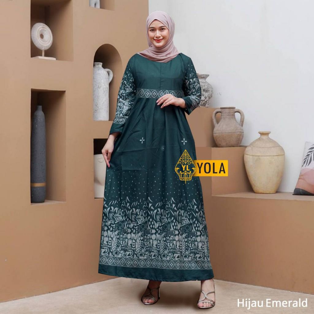 GAMIS Jumbo LD 120 dan Standar LD 104 Tali Samping resleting Depan Busui panjang badan 140