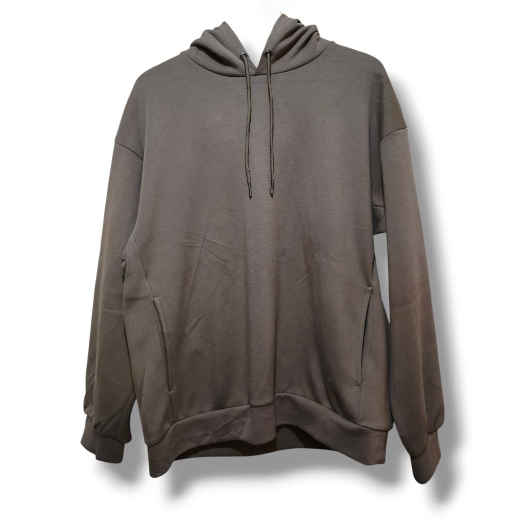 HOODIE SCUBA ORIGINAL GU (GLOBAL UNIQLO) WARNA COKLAT