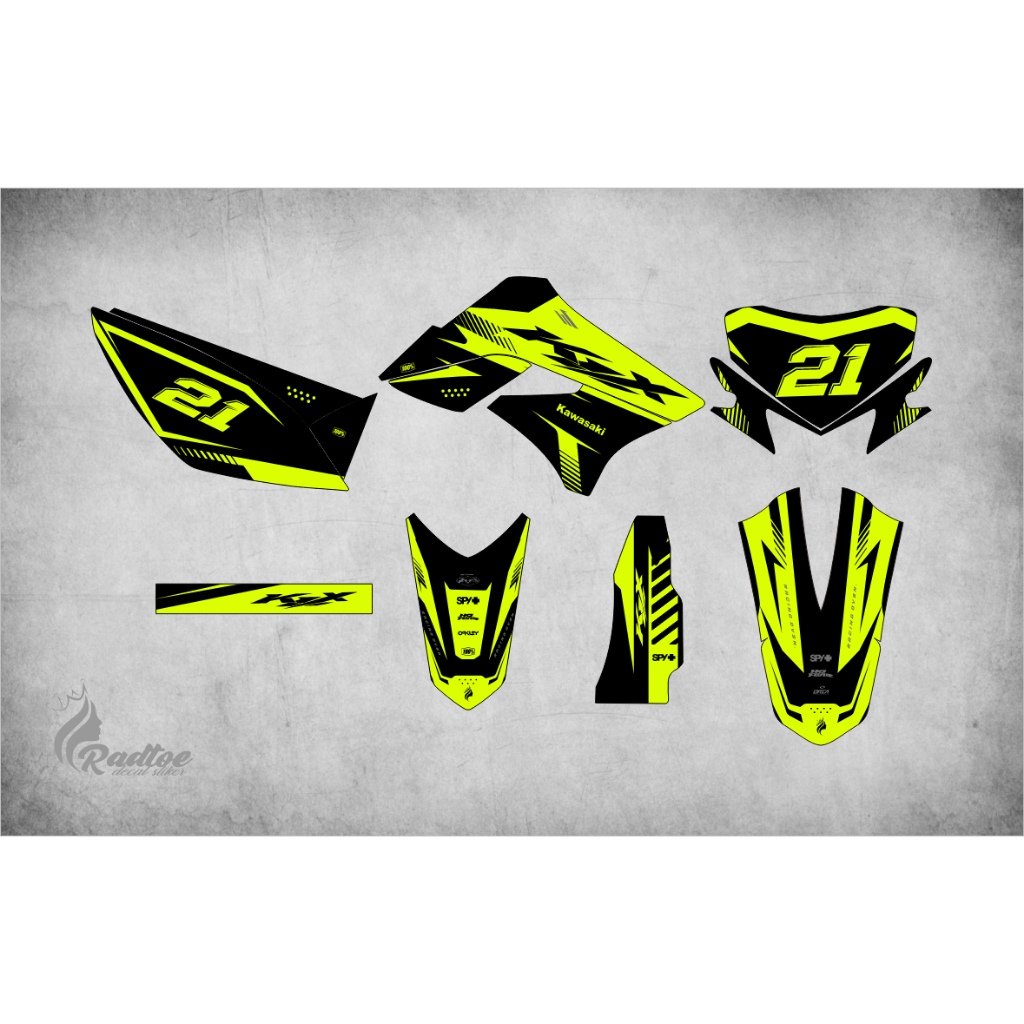 CUSTOM DECAL STIKER KLX/DTRACKER 150 LAMA FULLBODY (005) DEKAL DTX S/L 2009 2010 2011 2012 2013 2014