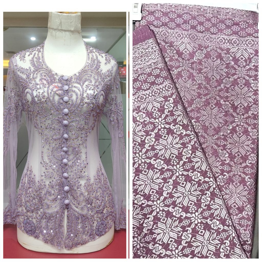KEBAYA PESTA LENGAN PANJANG//KEBAYA PAYET HITAM//KEBAYA PAYET KERAH SUNDA