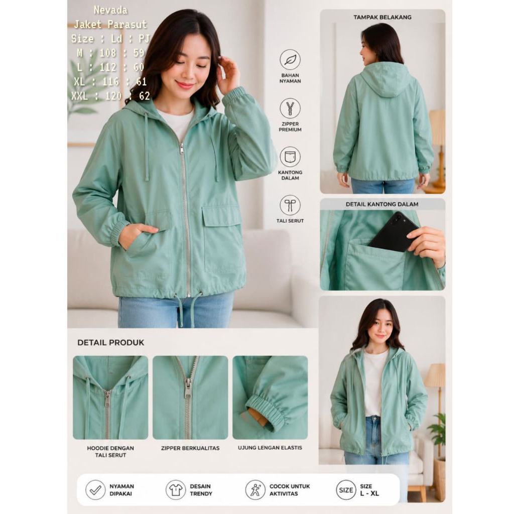 Jaket Parasut Nevada