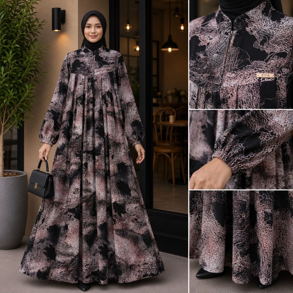 AISHA DRESS By ZIYA DAILY FASHION ~ Gamis Lebaran Rayon Premium terbaru