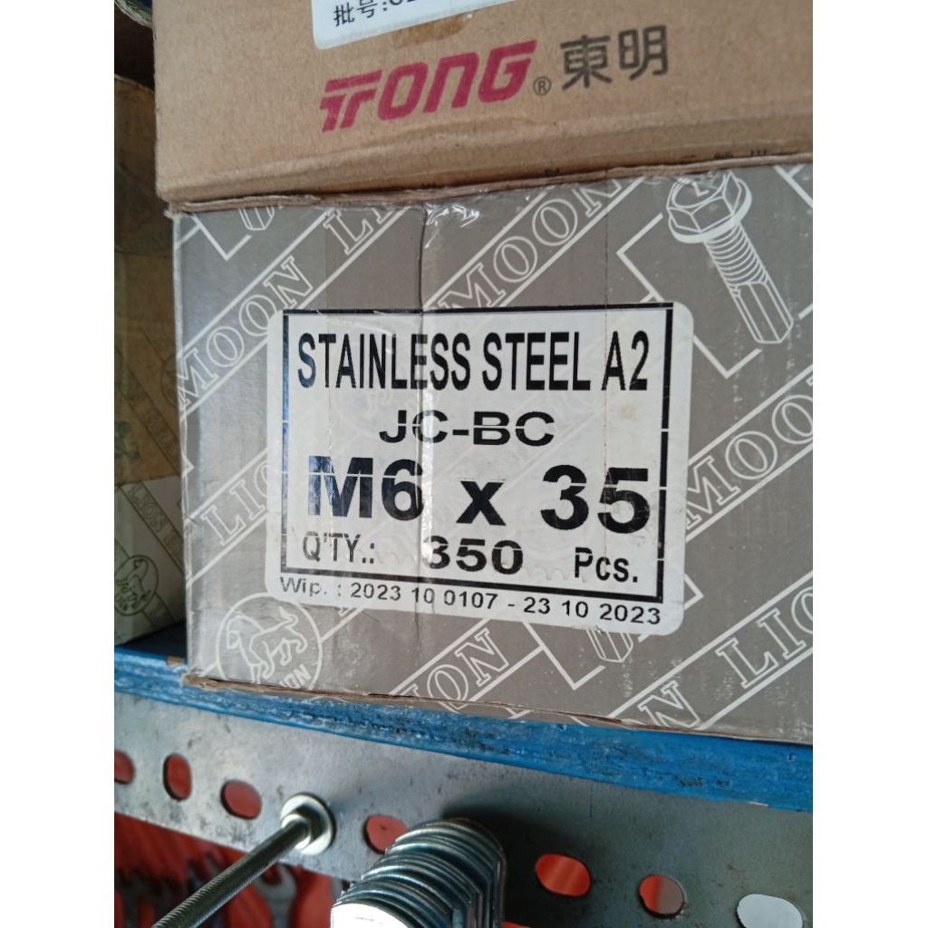Baut JCBC M6x35 Stainless steel