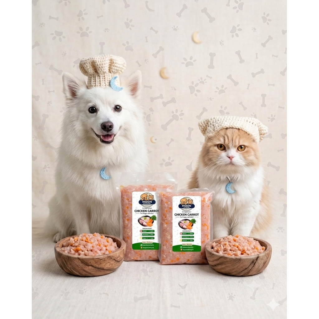 RAWFOOD Chiken carrot// daging ayam mix wortel giling//Moon Rawfood // rekomendasi makann anjing dan