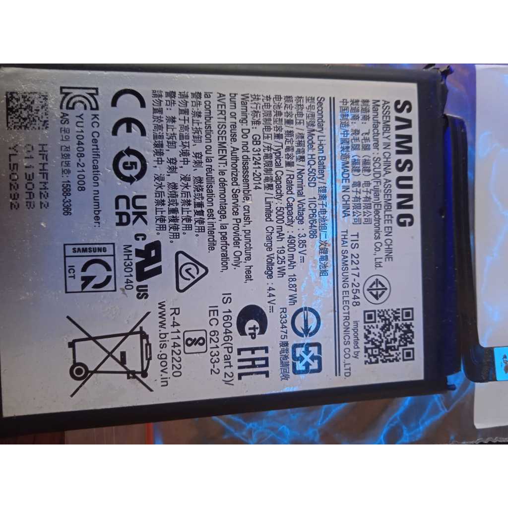 BATRE SAMSUNG A03 SAMSUNG A03S SAMSUNG A02S BATRE HQ-50SD ORIGINAL COPOTAN BEKAS
