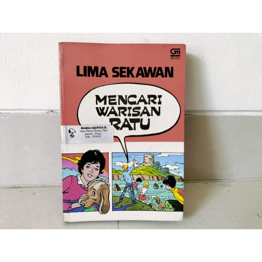 Novel Lima Sekawan Mencari Warisan Ratu (knrs), karya Claude Voiler