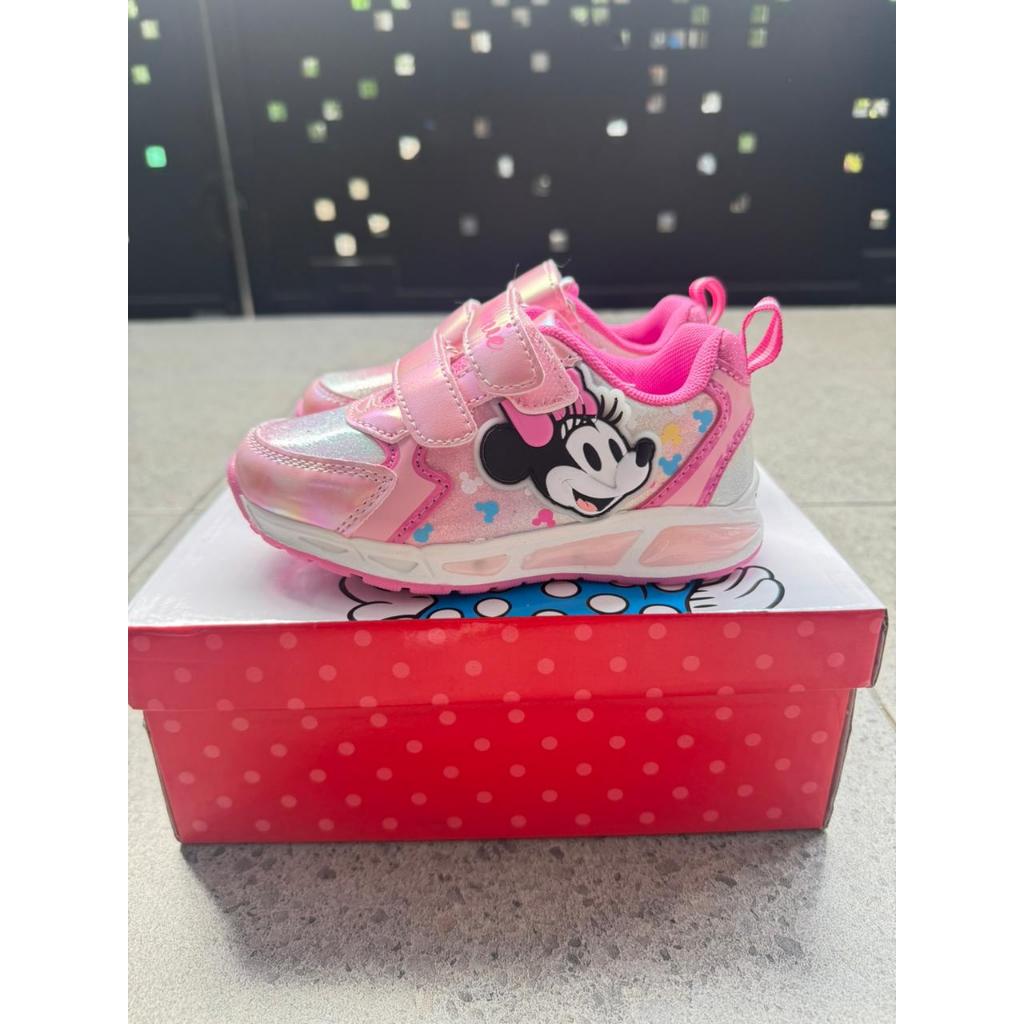 Sepatu Anak Perempuan Astec (ASCD3010710S) Minnie Mouse Pink Velcro Bisa Nyala