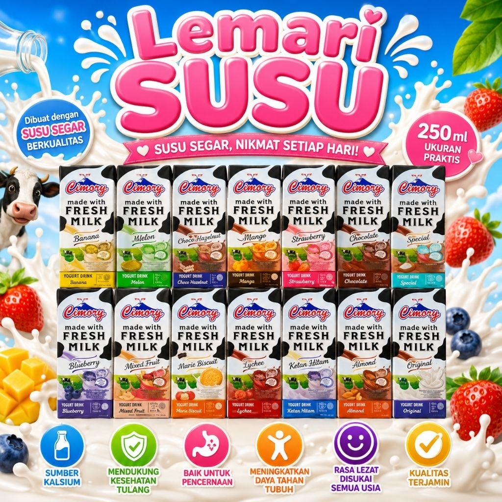 Cimory UHT 250 ml susu UHt cimory 250ml uht  cimory milk
