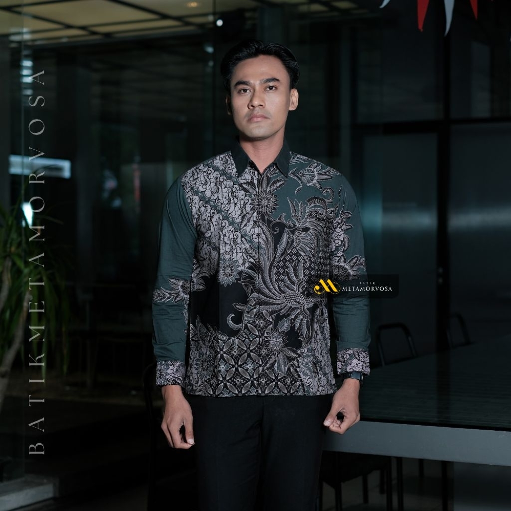 Batik Metamorvosa  Kemeja Batik Pria Premium Lengan Panjang Katun Halus Elegan