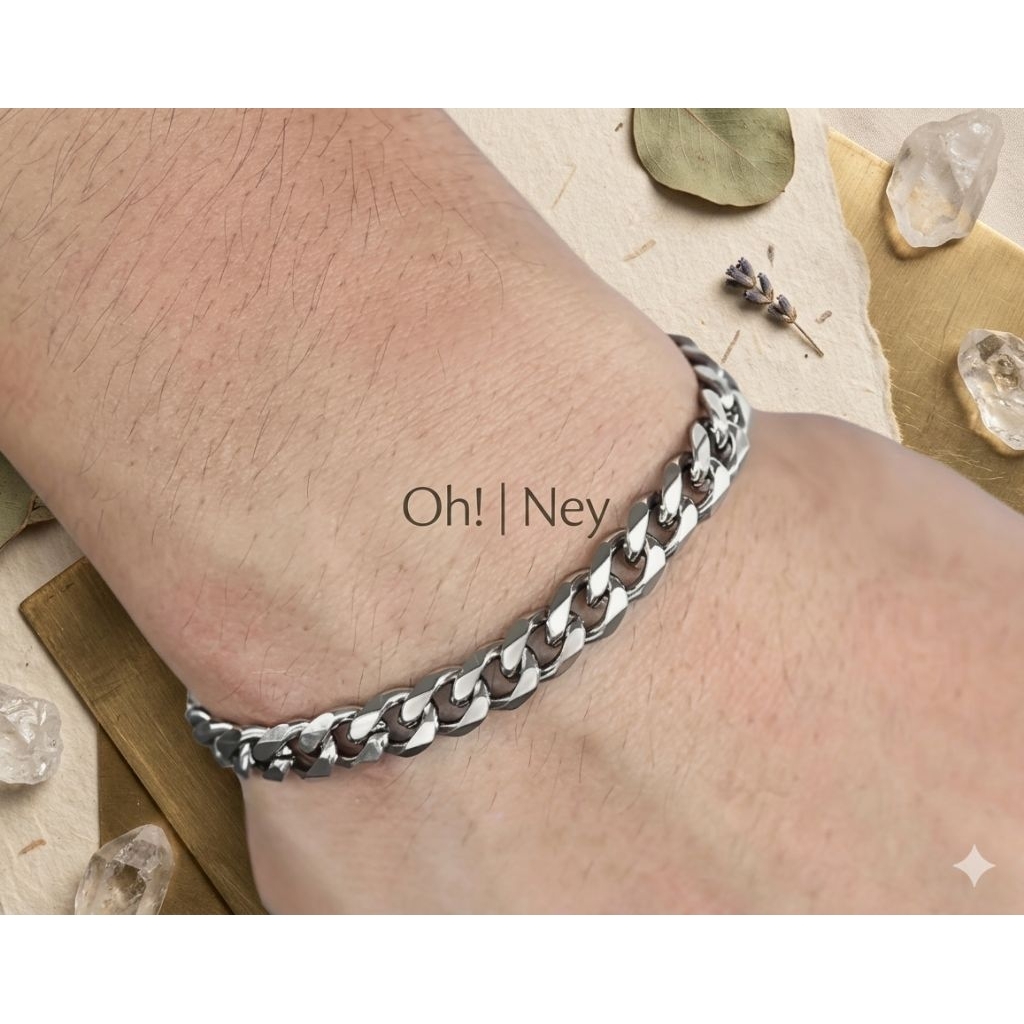 Gelang rantai wanita pria stainless