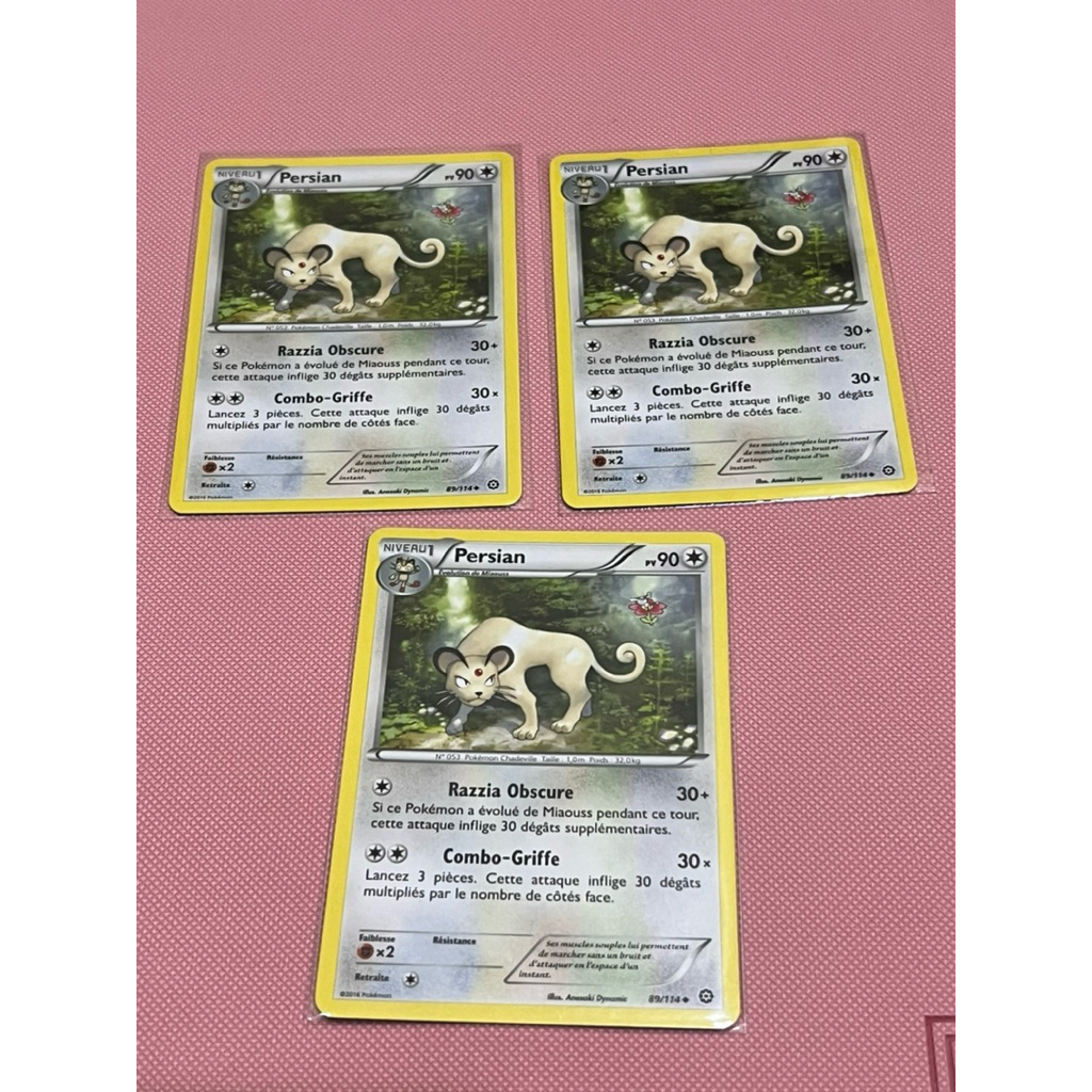 kartu pokemon persian 89/114 french