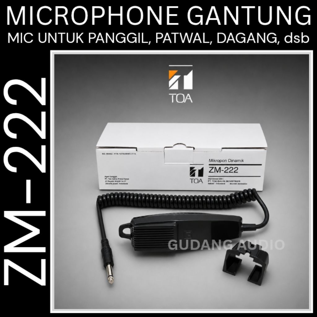 ZM-222 MICROPHONE PAGING MIC TOA MIKROFON GANTUNG ZM 222