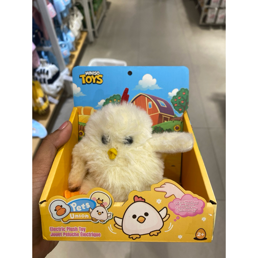 Miniso PROMO Mainan Anak Electric Plush Toy Duck,Chicken - Mainan anak Bebek,Ayam Ada Suara (Port Ty