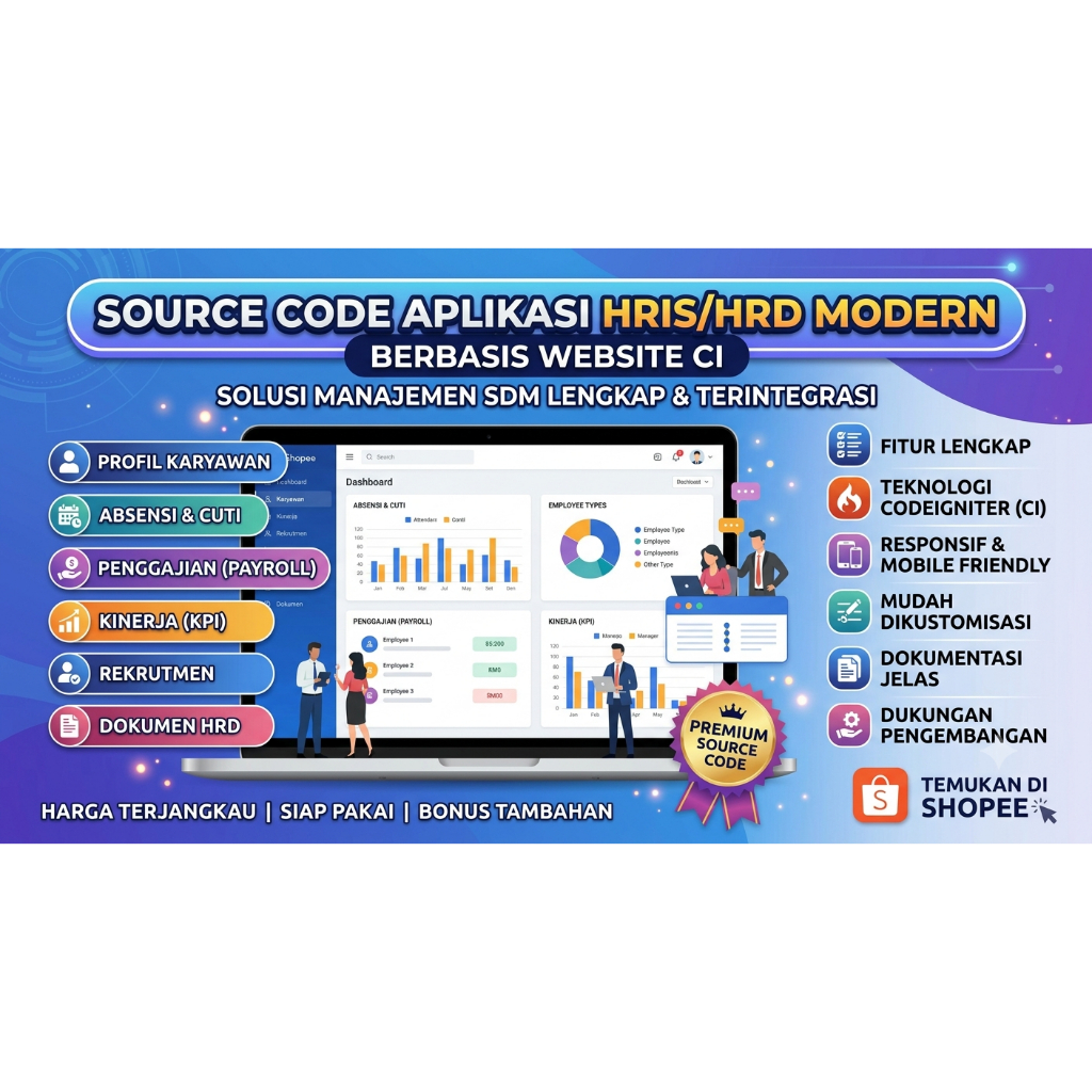 Aplikasi HRIS HRD | Sistem Manajemen Karyawan | Source Code PHP | Full Source Code
