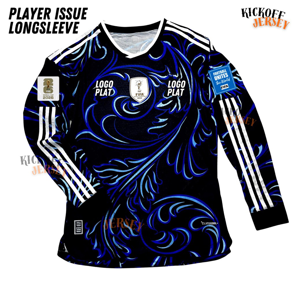 (PLAYER ISSUE LONGSLEEVE) JERSEY ARGENTINA AWAY PI LS WORLD CUP 2026 2027 FULL PATCH