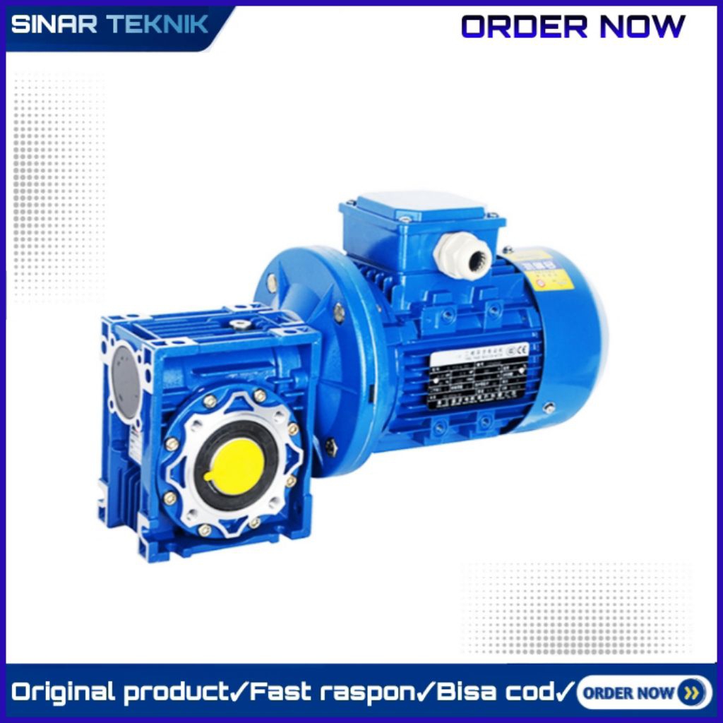 Gear Box Worm Gear Bologna NMRV 050 Ratio 20 + fa cw Motor 0.5Hp 3Phase