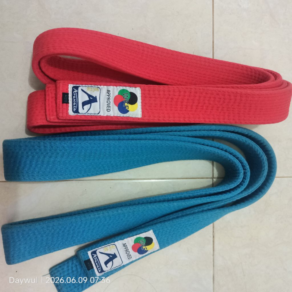 Sabuk Karate Kata Arawaza AKA AO Original Bekas