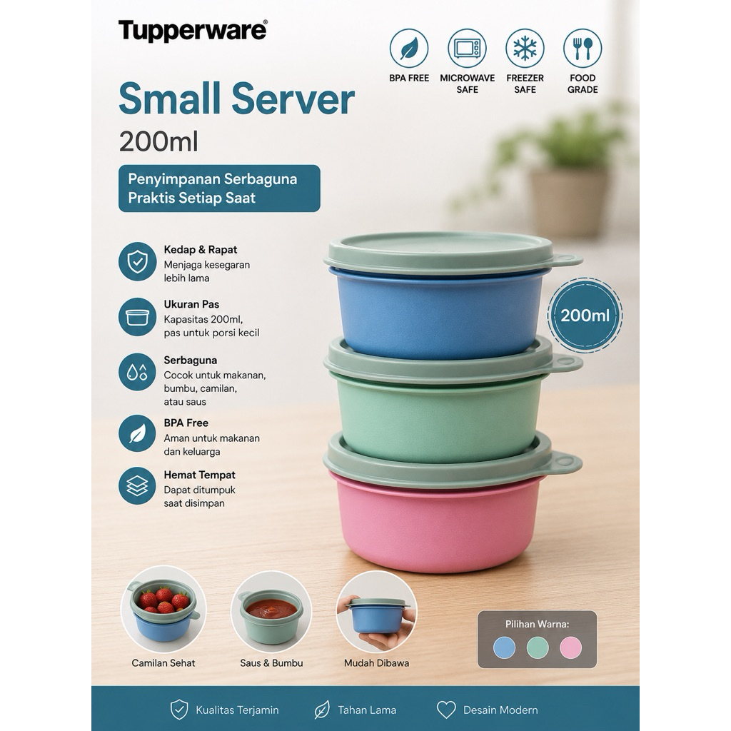 Tupperware small Server 200ml / small saver savers