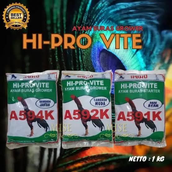 VOER PUR AYAM HI PRO VITE PAKAN AYAM BERKUALITAS 511k, cp 511, 591, 592, 593, 594 ASLI KEMASAN PABRI