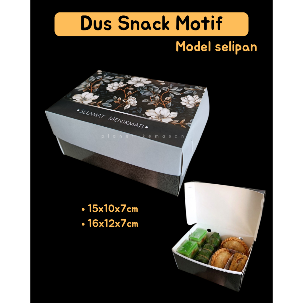 [ 25 pc ] kardus snack motif bunga tebal premium kardus kue kardus snack hajatan