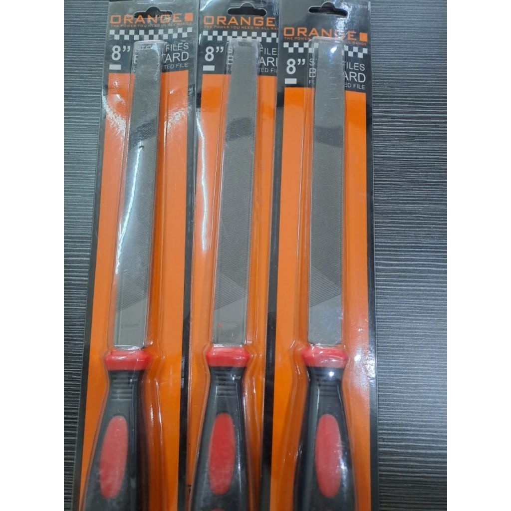 Kikir besi kotak 8 inch dan 10 inch orange/  Kikir HPL