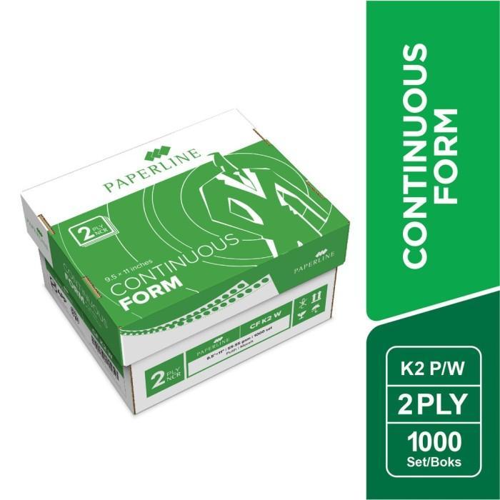 [1 Dus] Paperline Kertas Continuous Form 2 Ply PPL CF K2 W PRS Kertas Komputer