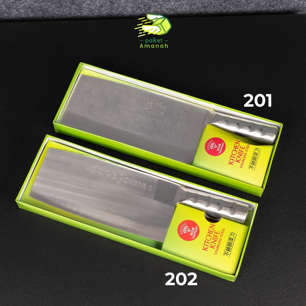 Golok Daging, Chopper Knife, Golok Cincang Daging, Golok Dapur Stainless (DIAMOND)