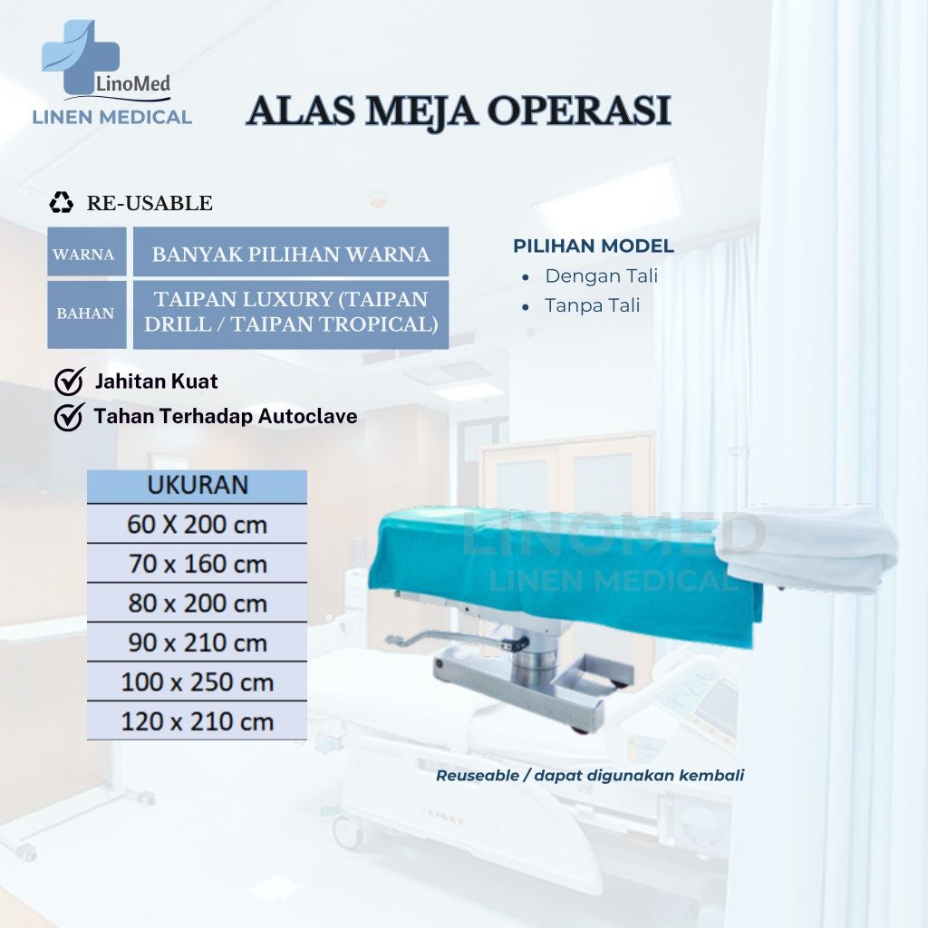 Alas Meja Operasi - Taipan Luxury (Taipan Drill / Taipan Tropical) 60 x 200 cm