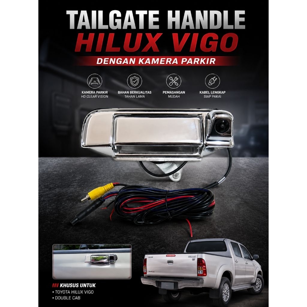 Tailgate hilux handel bak belakang hilux vigo dengan kamera Hilux Vigo DC
