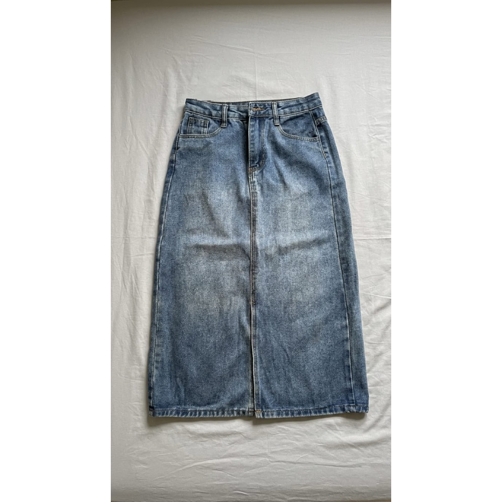 PRELOVED Rok blue vintage jeans | Celana Oro pants HW
