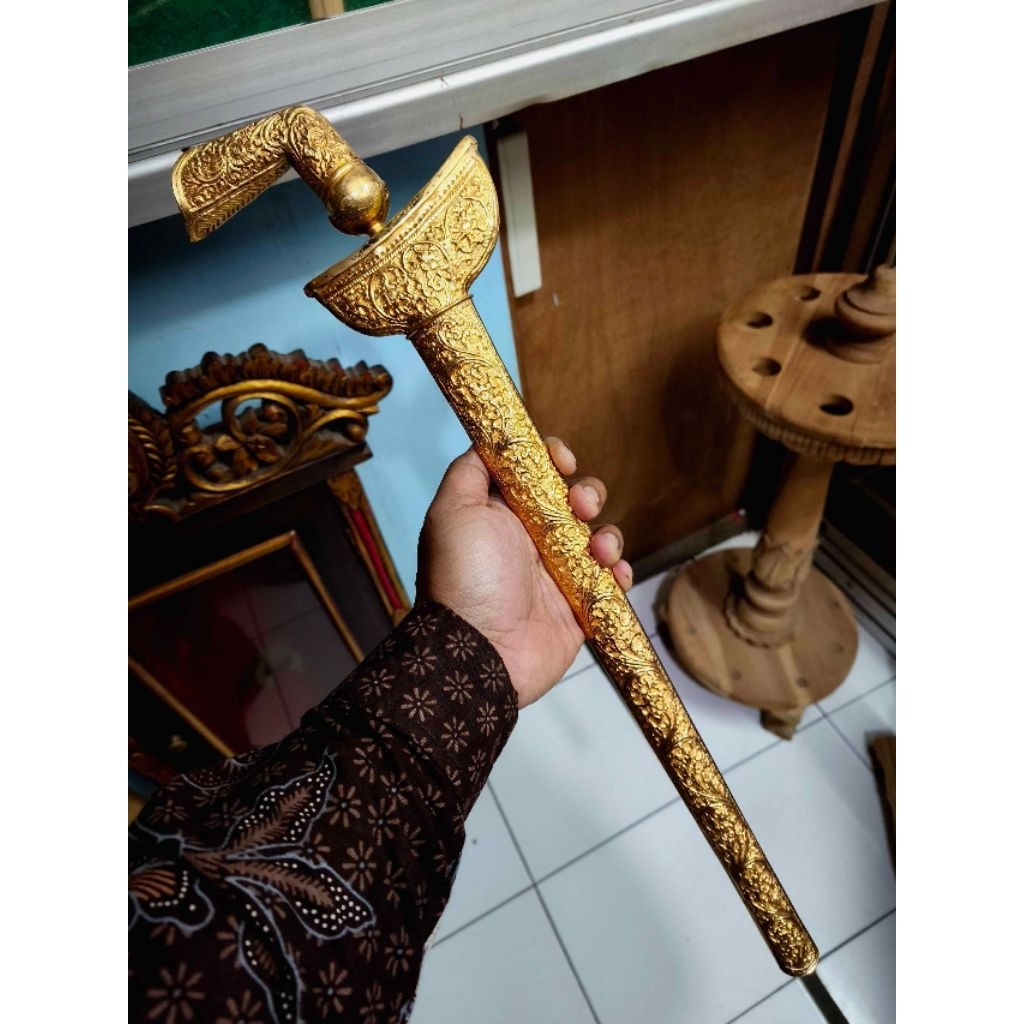Keris Bakinang Luk9 Dhapur Balebang Warangka Full Kuningan Sepuhan Istimewa