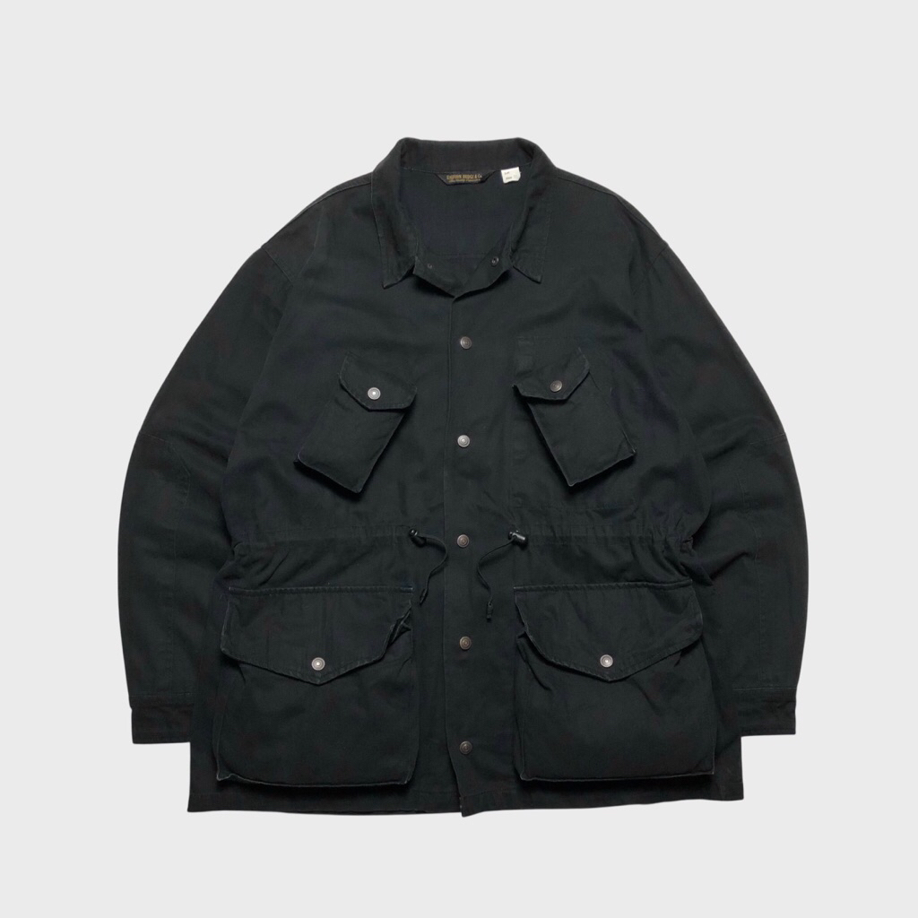Uniform Bridge & Co. Military Field Fatigue Jungle Tropical Canadian Army Slant Pocket Jacket Black