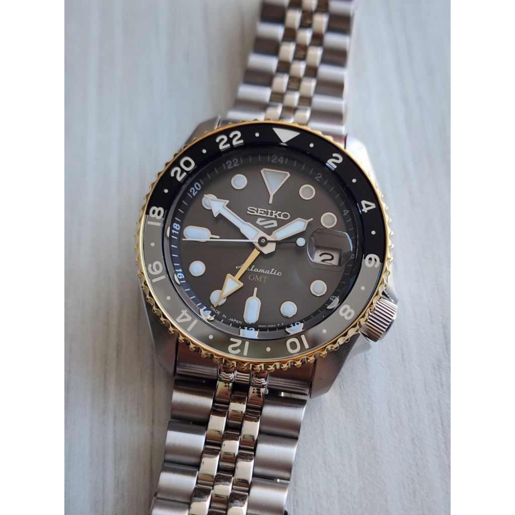 Seiko 5 Sports GMT U.S Special Creation Two Tone Grey Dial SSK021 Made In Japan RARE
