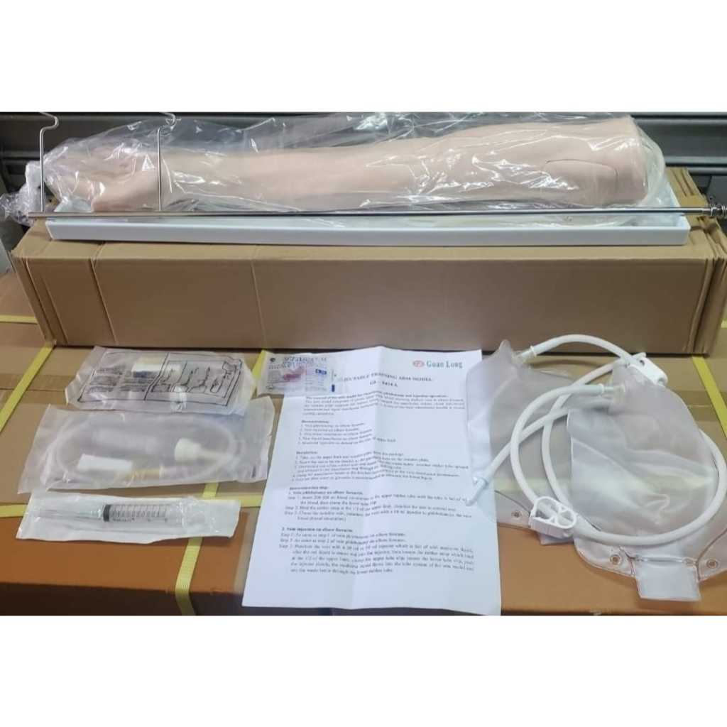 1 Set Manekin Lengan Infus Silikon Manekin Phantom Alat Peraga/Phantom Manikin Tangan / Lengan Infus