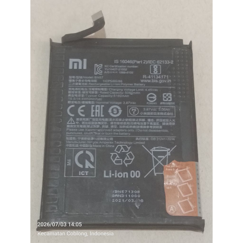 baterai poco m3 nfc