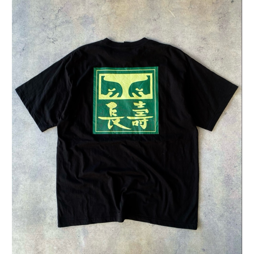 NEW ARRIVAL - Kaos Pria obey jangsoo black tee high quality